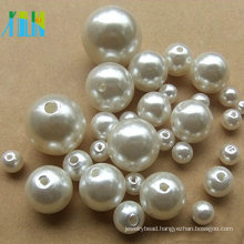 Jewelry fashion round ABS plastic pearls with hole beads